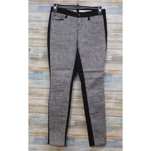 DKNY Jeans Women‎ Gray Black Herringbone Pattern Jegging Pants Size 4 2 Tone